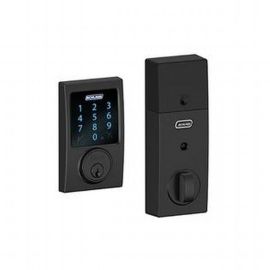 Schlage Connect Front Door Lock Black